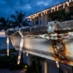 Saltwater Corrosion on Oceanfront Holiday Lighting